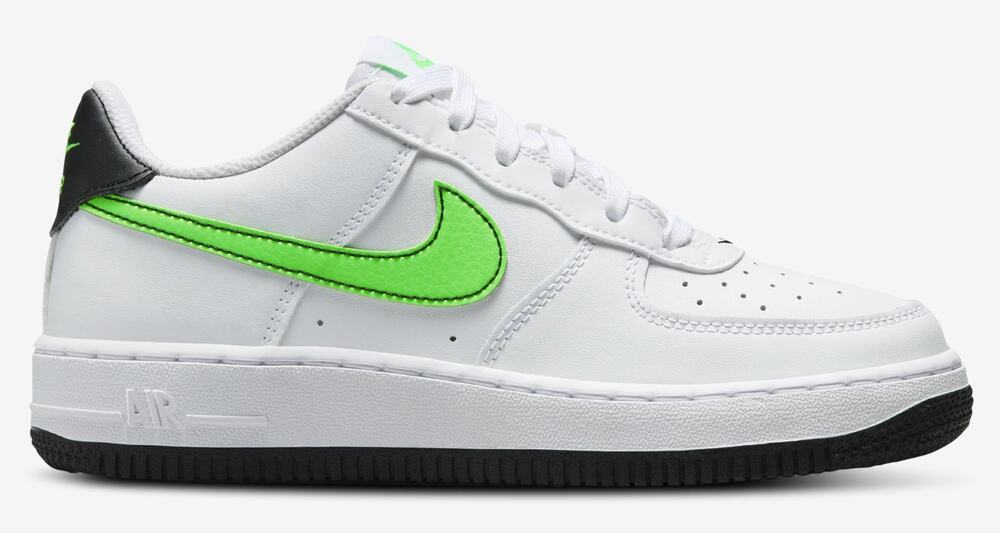 Nike Air Force 1 Low Boys' Grade School Sneakers- Size 5 - White Green